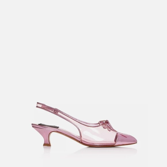 Marc Jacobs AW 2018 Womens Pink Slingback Kitten Heel Slip size 35 - Picture 3 of 10